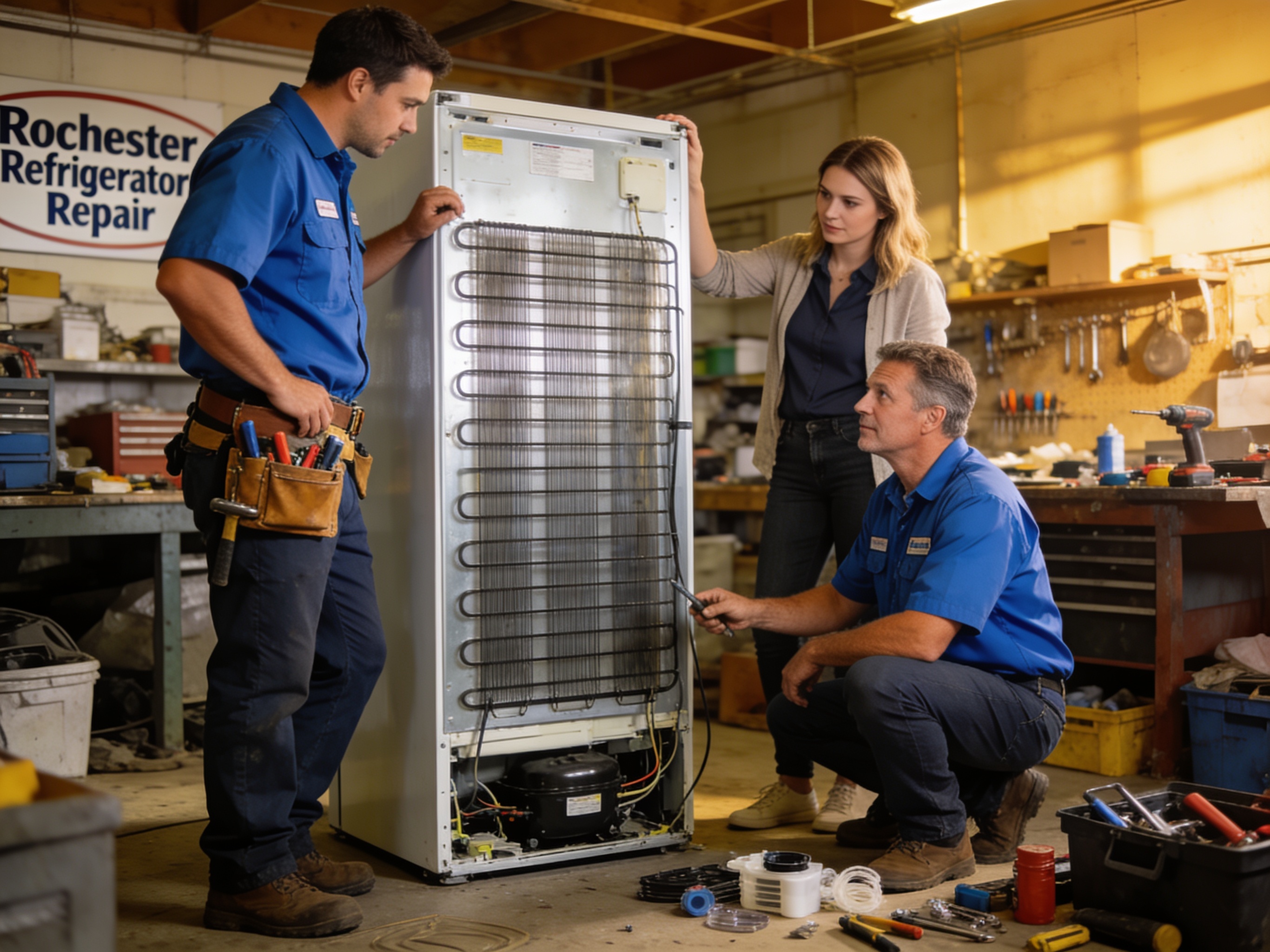 The Rochester Refrigeration Experts team at work in Rochester